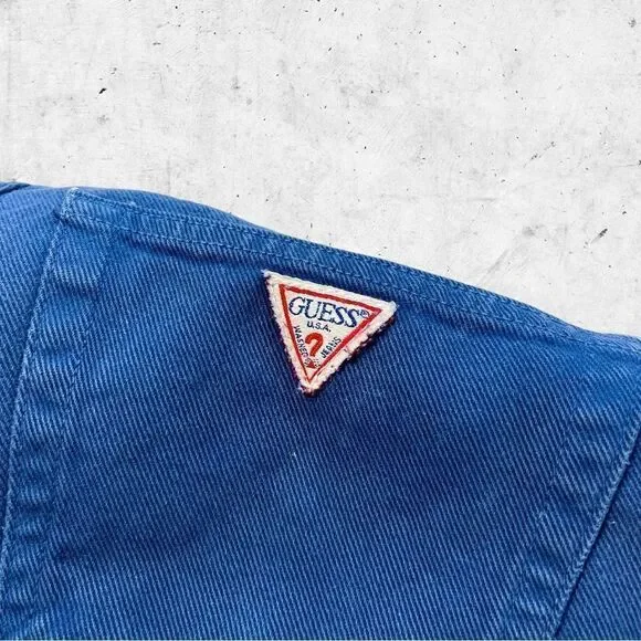 Vtg 90s Guess Jeans USA Jeans, Red Patch, High Rise Tapered Leg, USA Made 28 30 - Picture 7 of 7